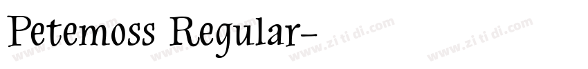 Petemoss Regular字体转换